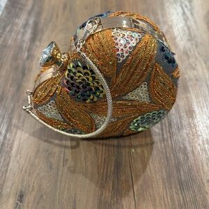 Elegant Gold Floral Women's Bag